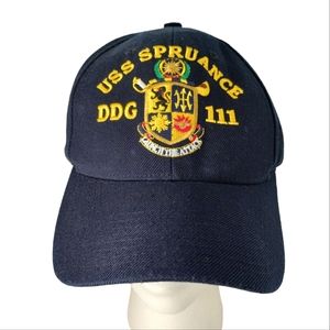 USS SPRUANCE DDG 111 The Corps US Navy Baseball Blue Cap One Size Adjustable USA